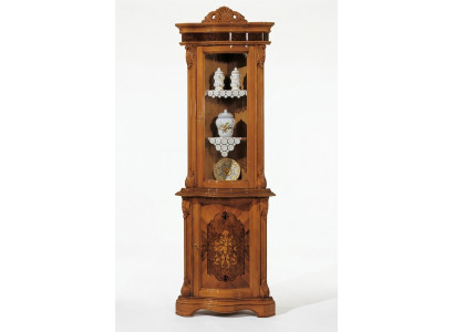 Vitrine glazen kast massief hout vitrine woonkamer dressoir Italiaanse meubels