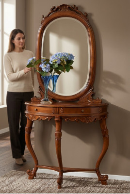 Italiaanse meubels 2-delige set Meubelstijl StileElisa console tafel Spiegel Hout Nieuw