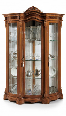 Vitrine glazen kast vitrinekast woonkamer hout dressoir Italiaanse meubels rek