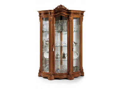 Vitrine glazen kast vitrinekast woonkamer hout dressoir Italiaanse meubels rek