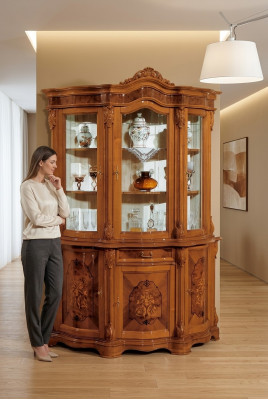 Vitrine Italiaanse luxe meubels vitrine dressoir kast glas design kasten