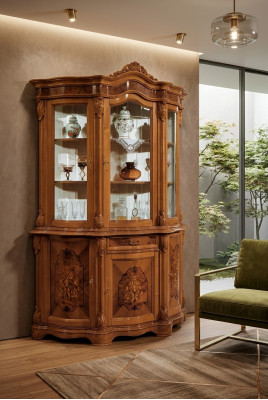 Vitrine Italiaanse luxe meubels vitrine dressoir kast glas design kasten
