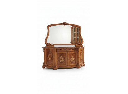 Kasten Italiaanse meubels Massief Spiegel 2 delig dressoir kast hout