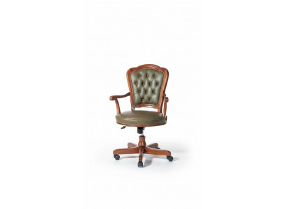 Bureaustoel Draaistoel Chesterfield directeursstoel Italiaanse meubelen Fauteuil Leunstoel