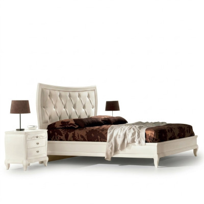 Bedroom set bed 2x bedside table wood Classic Italian furniture 3 pcs.
