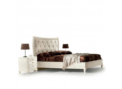 Bedroom set bed 2x bedside table wood Classic Italian furniture 3 pcs.