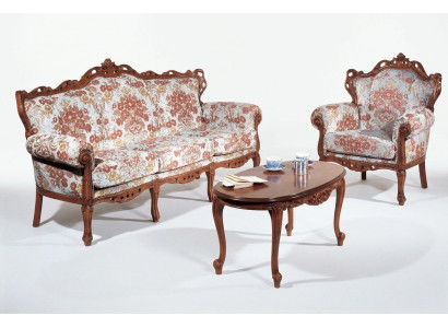 Italiaanse bankstel klassieke bankbank set salontafel 3-delige set.