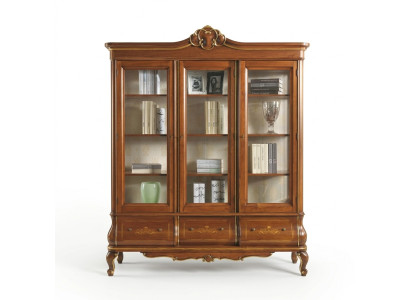 Vitrine kast Boekenplank Dressoir Klassieke Italiaanse meubels Planken Hout
