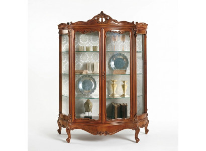 Glazen kast Vitrine Dressoir Meubels Houten kast xxl Vitrines Luxe kast Hout