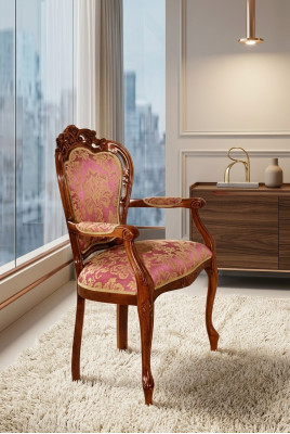 Klassieke stoelen Stoel Ontwerper Houten eetkamerstoel Luxe houten leunstoel
