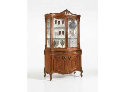 Vitrine Eetkamer Dressoir Massief Houten Kasten Italiaanse Meubels Glazen Kast Nieuw.