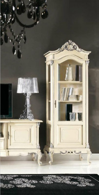 Klassieke woonwand set vitrine tv-meubel vitrines kast kasten 3-delig.