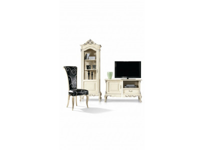 Klassieke woonwand set vitrine tv-meubel vitrines kast kasten 3-delig.