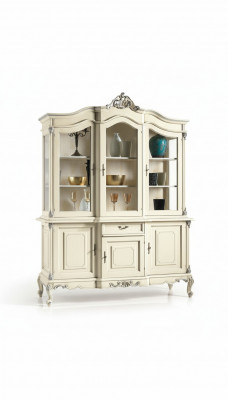 witte vitrine Italiaanse luxe meubels vitrines dressoir glazen kasten