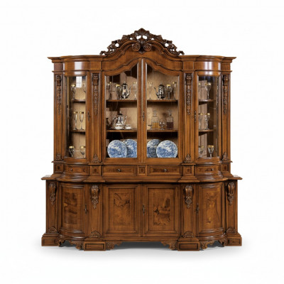 Vitrines Massief Houten Glas Kast Echt houten vitrine Woonkamer meubels Dressoir