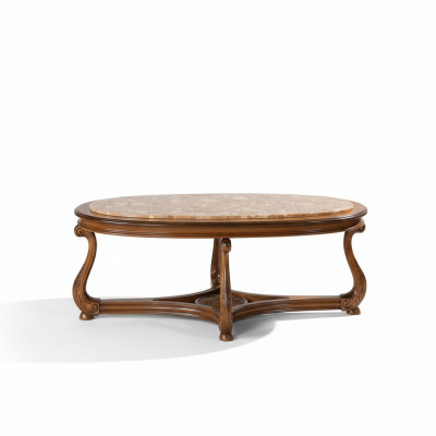 Ovale salontafel Houten tafels Bijzettafel Woonkamer Italiaanse meubels Tafel