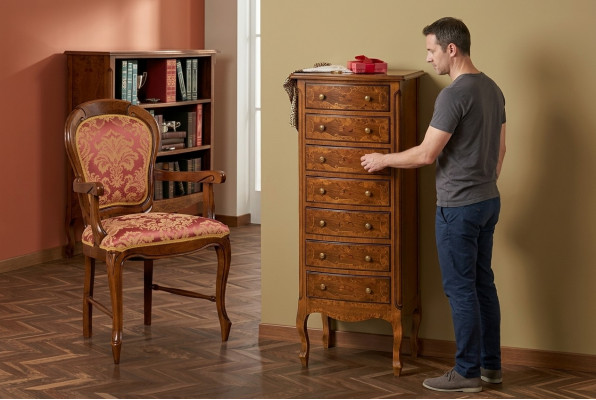 Italiaanse meubels hoge kast ladekast met laden dressoir commodes hout Nieuw