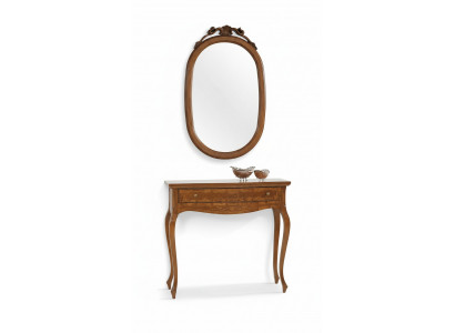 Console Mirror Sideboard Set Wood Italian Furniture Styles Elisa 2-piece New