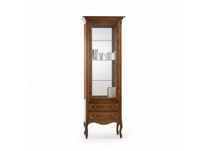 Meubel Glazen kast Vitrine Hout Vitrines Glas Kast Kasten Planken Italië