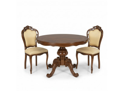 Ronde eettafel eetgroep eetkamer set meubilair tafel met stoelen 3-delige set