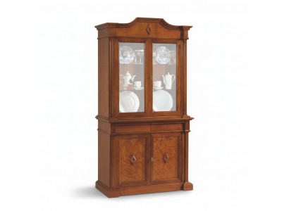 Meubel Glazen kast Vitrine Hout Vitrines Glas Kast Kasten Planken Italië