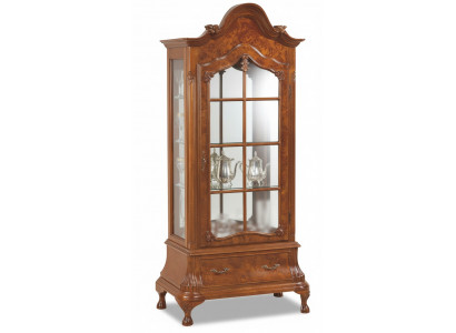 Vitrine Glazen Kast Bruin Meubels Kasten Vitrines Kabinet Italiaanse Meubels Nieuw