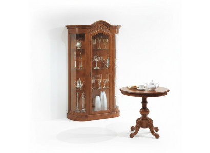 Woonkamertafel set met vitrinekast glazen kast dressoir compleet 2-delig. Nieuw