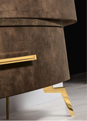 Ladekast met spiegel Ladekasten Slaapkamer Kast Hout Modern Ontwerp Bruin Set