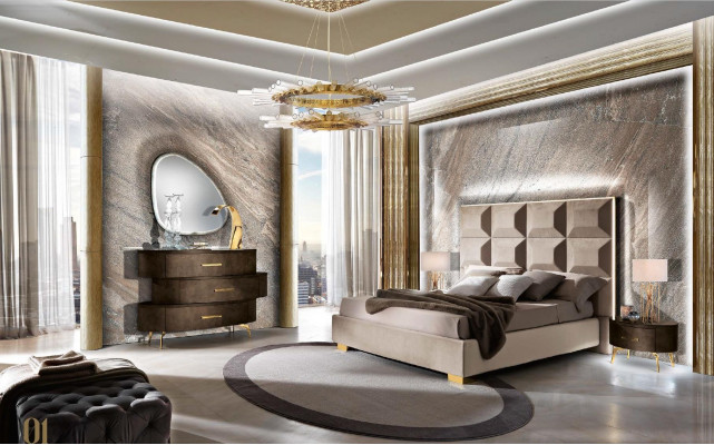 Bed Luxe Bedden Bed Frame Hout Slaapkamer Dubbel Huwelijk Italiaans Meubilair Nieuw
