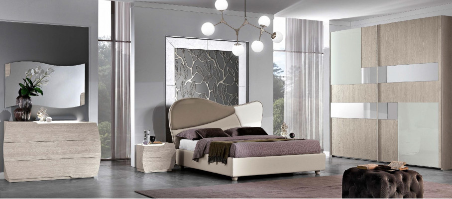 Dressoir met spiegelset, dressoirs houtgroep slaapkamer modern set nieuw