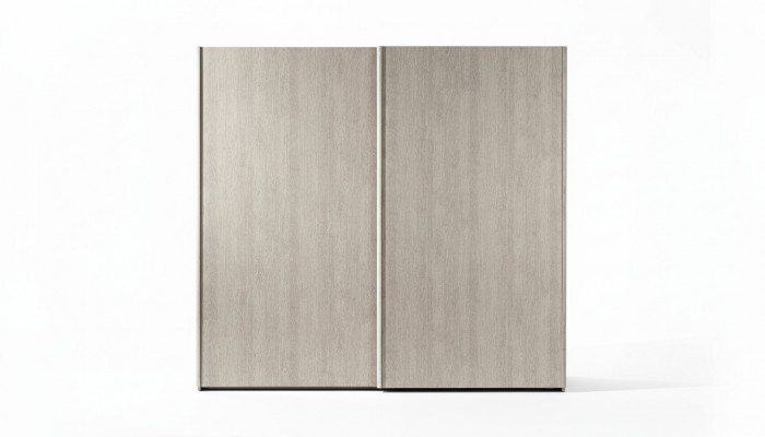 Moderne garderobekast met schuifdeuren voor de slaapkamer van natuurlijk hout