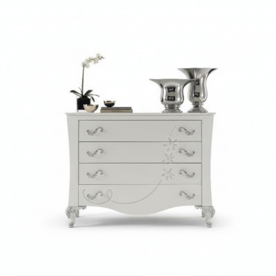 Set commode met spiegel van hout in moderne stijl voor de slaapkamer.
