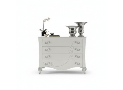 Set commode met spiegel van hout in moderne stijl voor de slaapkamer.