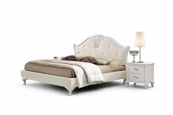 Luxe bed Klassieke bedden Bedframes Dubbel Modern Tweepersoonsbed Modern Wit