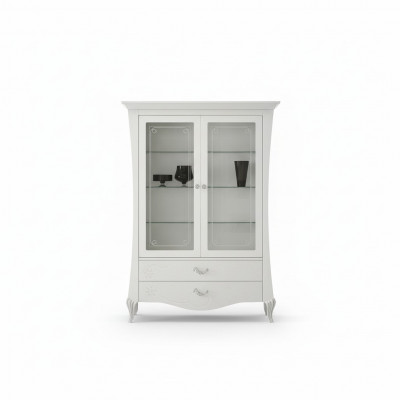 Luxe etalage vitrine vitrines glazen kast stijl Italië modern design hout.