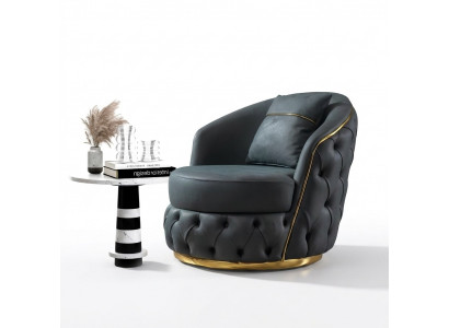 Fauteuil Chesterfield Zit Barok Rococo Design Modern Woonkamer Bekleding Troon