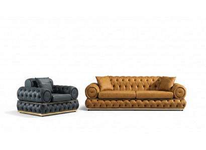 Luxe Chesterfield bankstel 3+1 zitsbankstel bank fauteuil banken bekleding