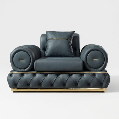 Fauteuil Chesterfield Stoel Barok Rococo Klassieke Meubelen Woonkamer Bekleding Nieuw