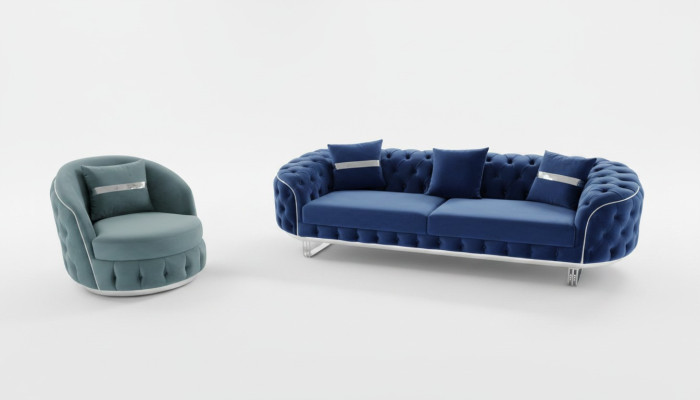 Sofagroep 3+1 zits bankstel Ontwerpbanken Bank Bank Bekledingsontwerp Luxe