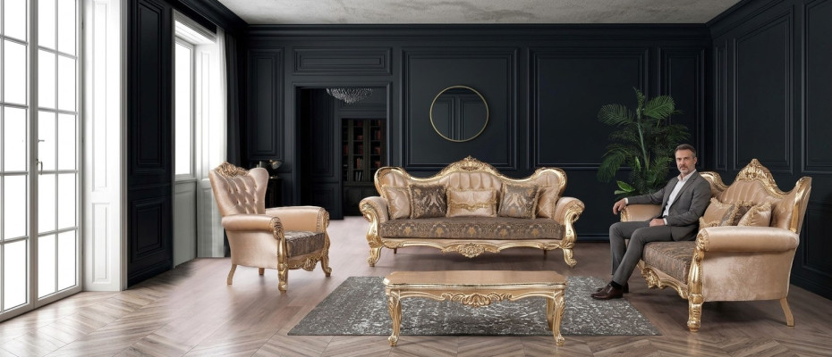 Luxe bankstel 3+1 zits set fauteuil banken zit stof woonkamer nieuw