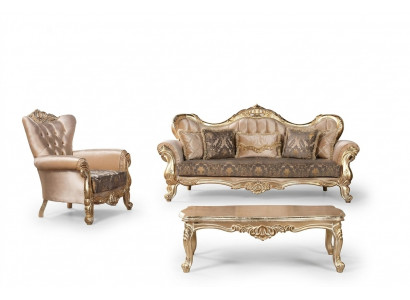 Luxe bankstel 3+1 zits set fauteuil banken zit stof woonkamer nieuw