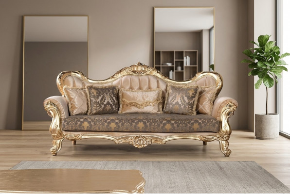 Bankstel 3-zitsbanken Zit Klassieke bank Luxe Textiel Woonkamer Driezitter Nieuw