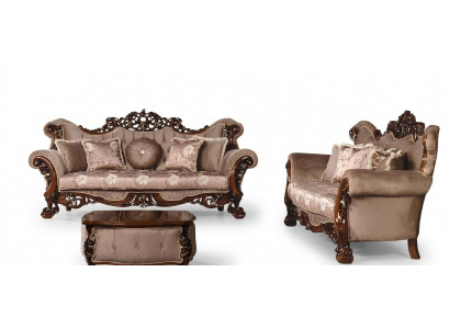 Garnituur bankstel 3+3 zits banken bank luxe stijl stof woonkamer barok
