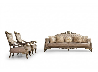Bankstel 3+1+1 zitsbank Bankstellen Fauteuil Stof Set Luxe Woonkamer