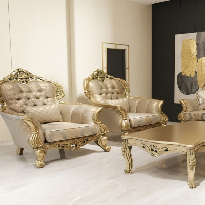 Kanapee Oorfauteuil Design Beklede Bank Barok Chesterfield Textiel Woonkamer Nieuw.