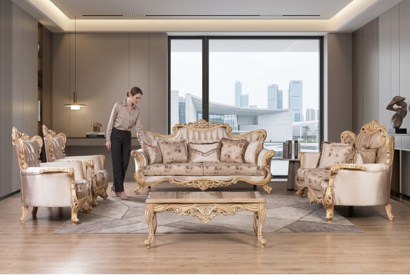 Sofagroep 3+3+1+1 zitsbank salontafel set bank bankstel banken set 5-delig
