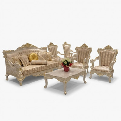 Bankstel 3+1+1 Sofa salontafel set bank fauteuil banken Nieuw Set 4-delig