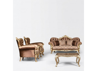 Ohrensessel Stoel Barok Design Gestoffeerde Bank Bank Chesterfield Textiel Zitplaats Nieuw