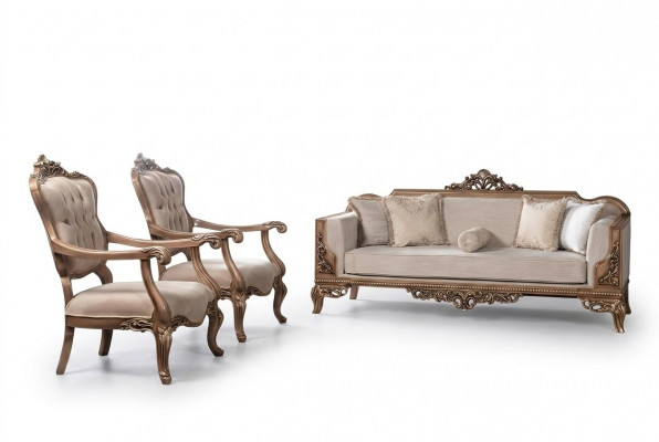 Fauteuil Oorfauteuil Bank Luxe Woonkamer Barok Ontspanning Bekleding Ontwerp Zitplaats Nieuw
