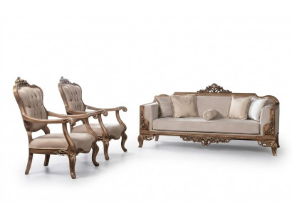 Fauteuil Oorfauteuil Bank Luxe Woonkamer Barok Ontspanning Bekleding Ontwerp Zitplaats Nieuw